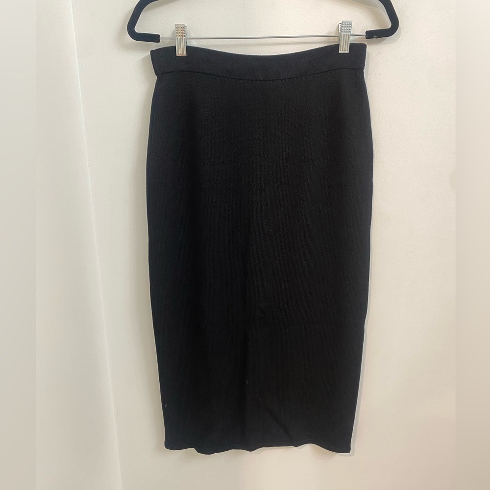 St. John Black Knit Maxi Skirt Sz. 4
